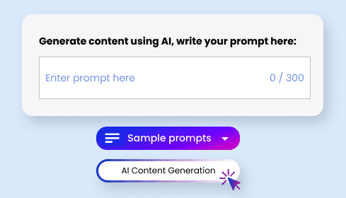 Generate content using AI