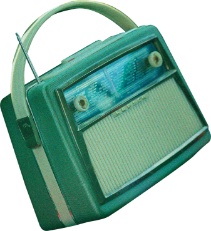 green radio vintage