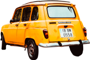 yellow car vintage png