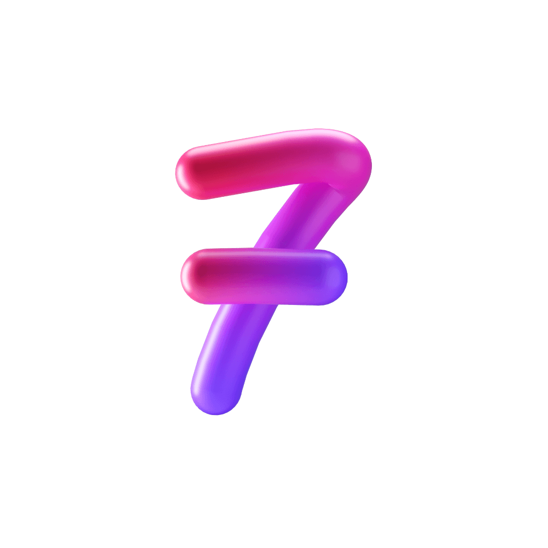 3d lettering 7 alphabet design numbers