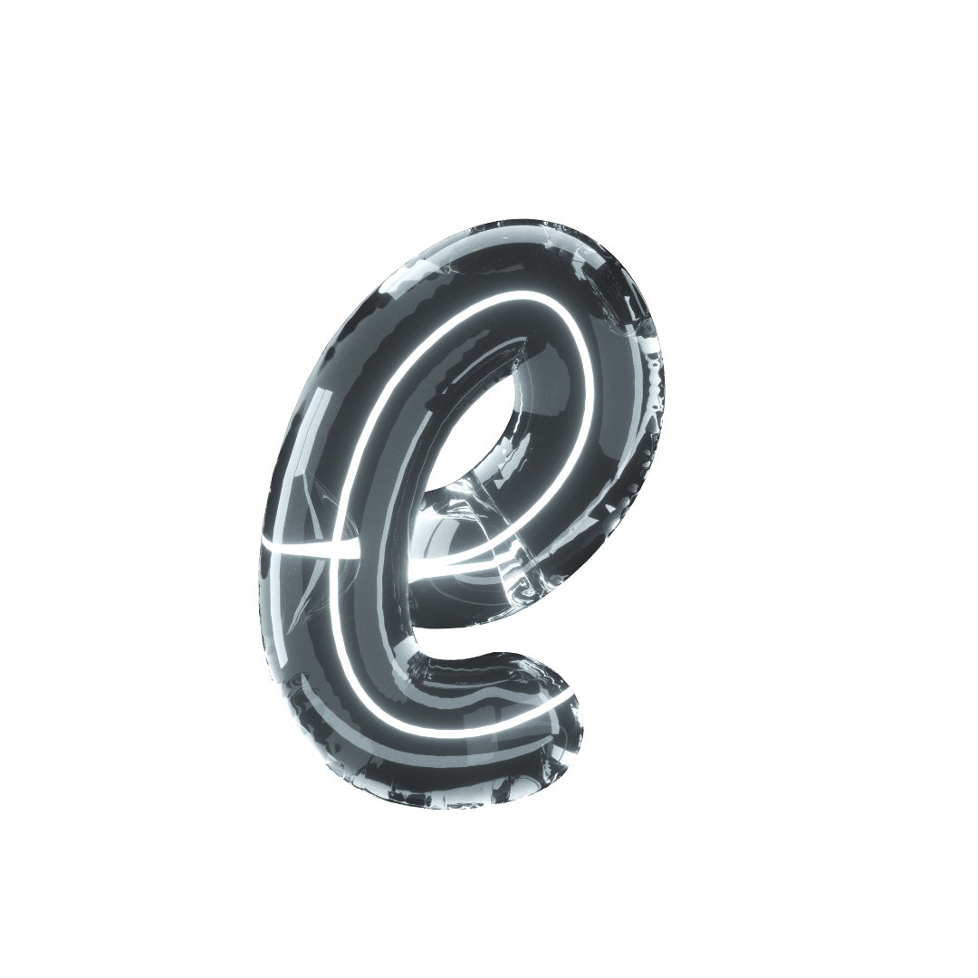 3d lettering e alphabet design