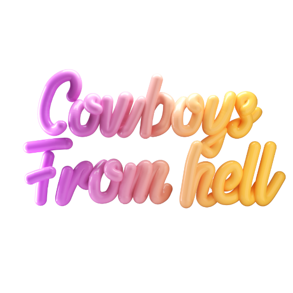 phrases cowboys from hell 3d lettering