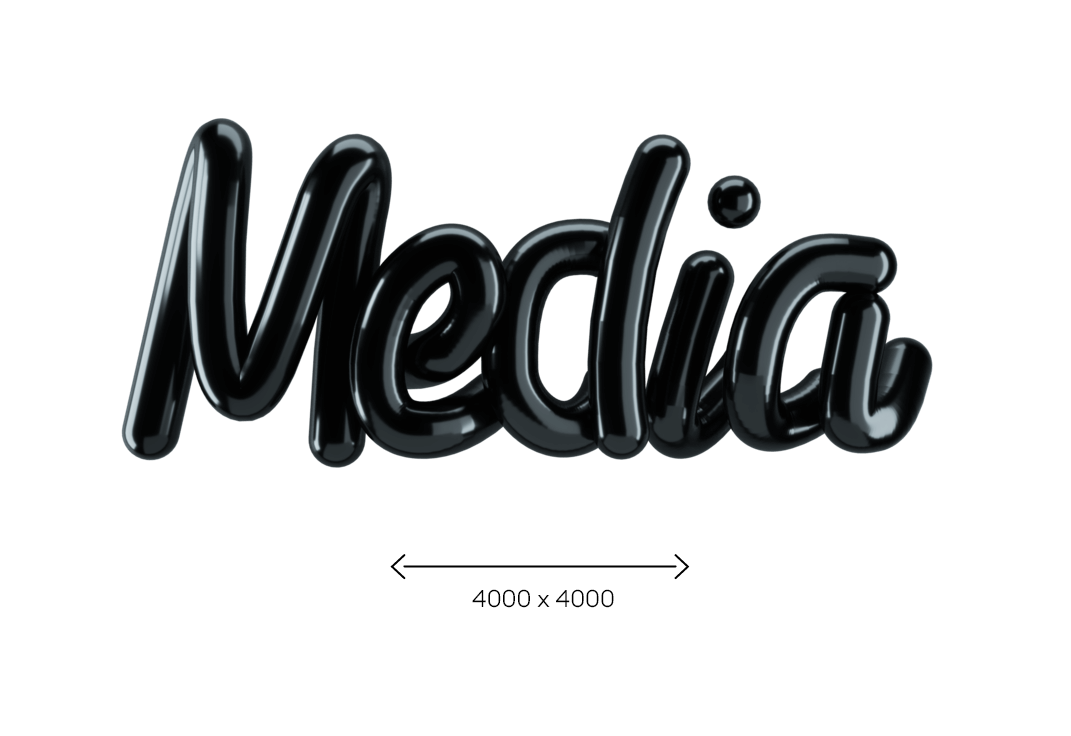 media 3d typography lettering media 3d typography lettering