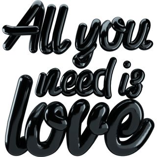 3d lettering all your need is love