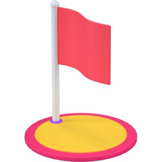 3d flag goal target