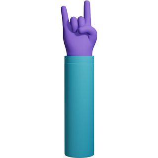 purple hand sign gesture rock music