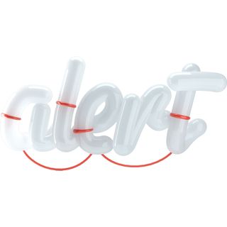 3d alert lettering