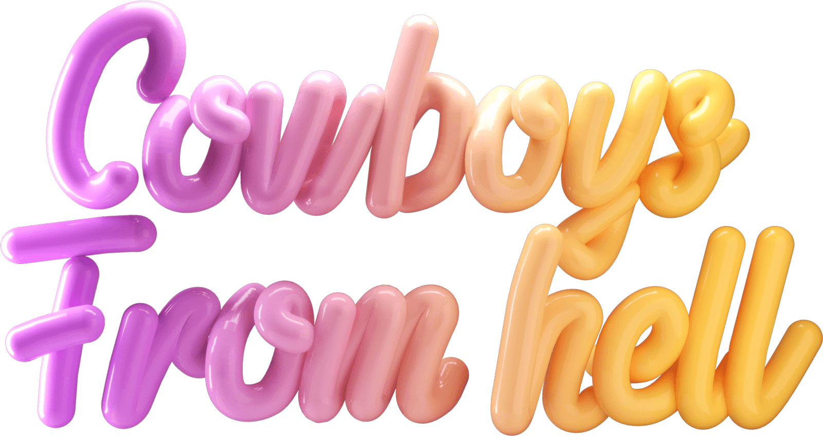 cowboys from hell 3d lettering