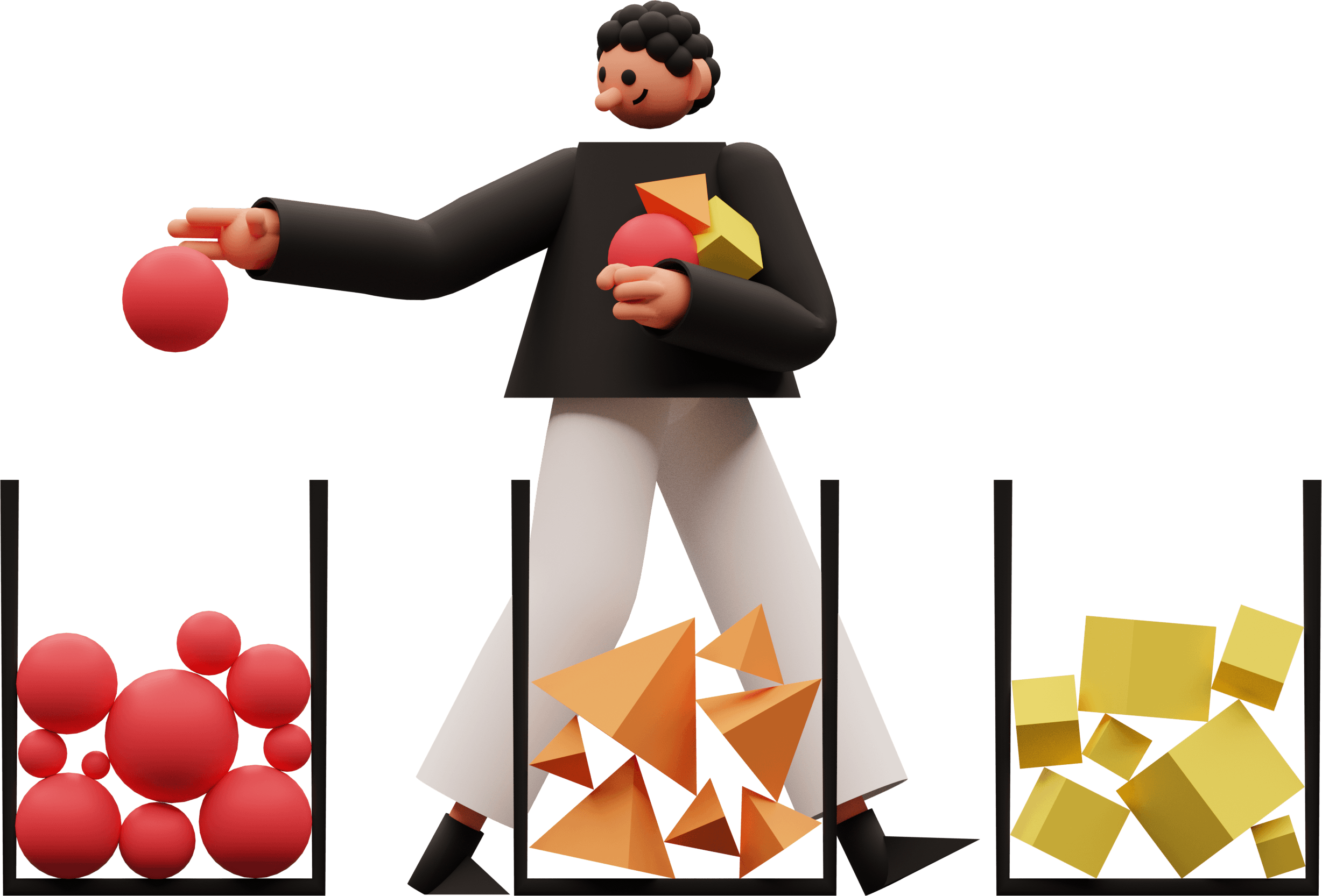 3d illustration alternative array setup