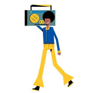 music radio afro bell bottoms party