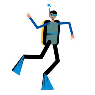 diver jogging suit swimming diving sport