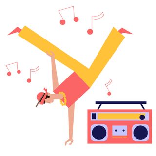 music exercise dancing radio entertainment