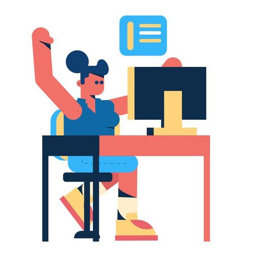 computer office telework messaging