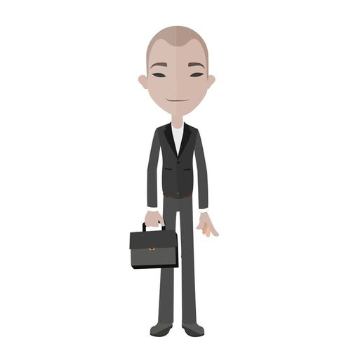 flat characters businessman