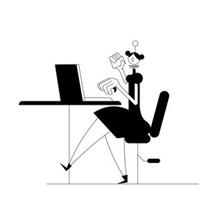 woman robot secretary assistant remote