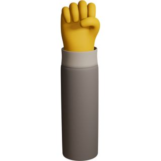 hand yellow jumper fist sign