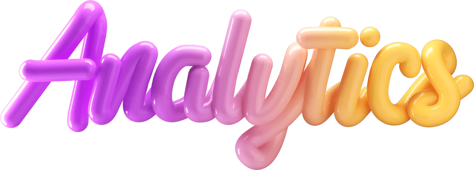 analytics 3d lettering