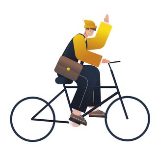 bicycle postman delivery trip mail