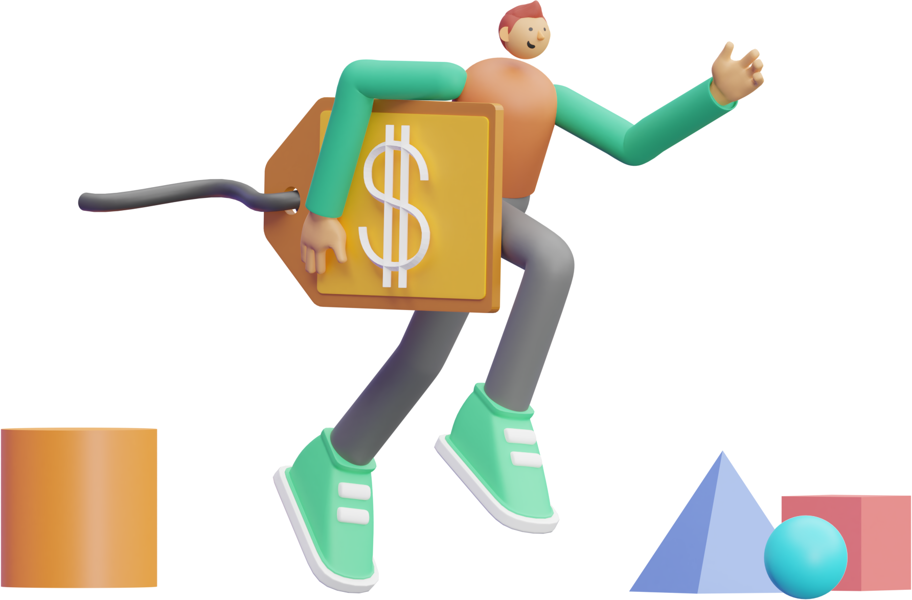 3d illustration auction tab tagging