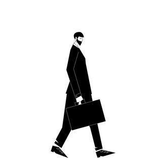 businessman man briefcase walk job