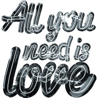 all you need is love lettering 3d