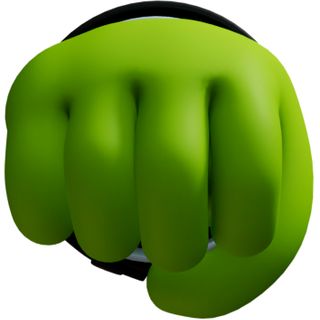 green hand jacket sign fist