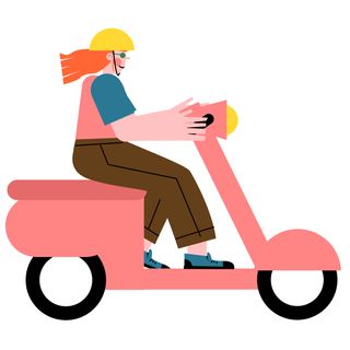 scooter motorbike transport woman