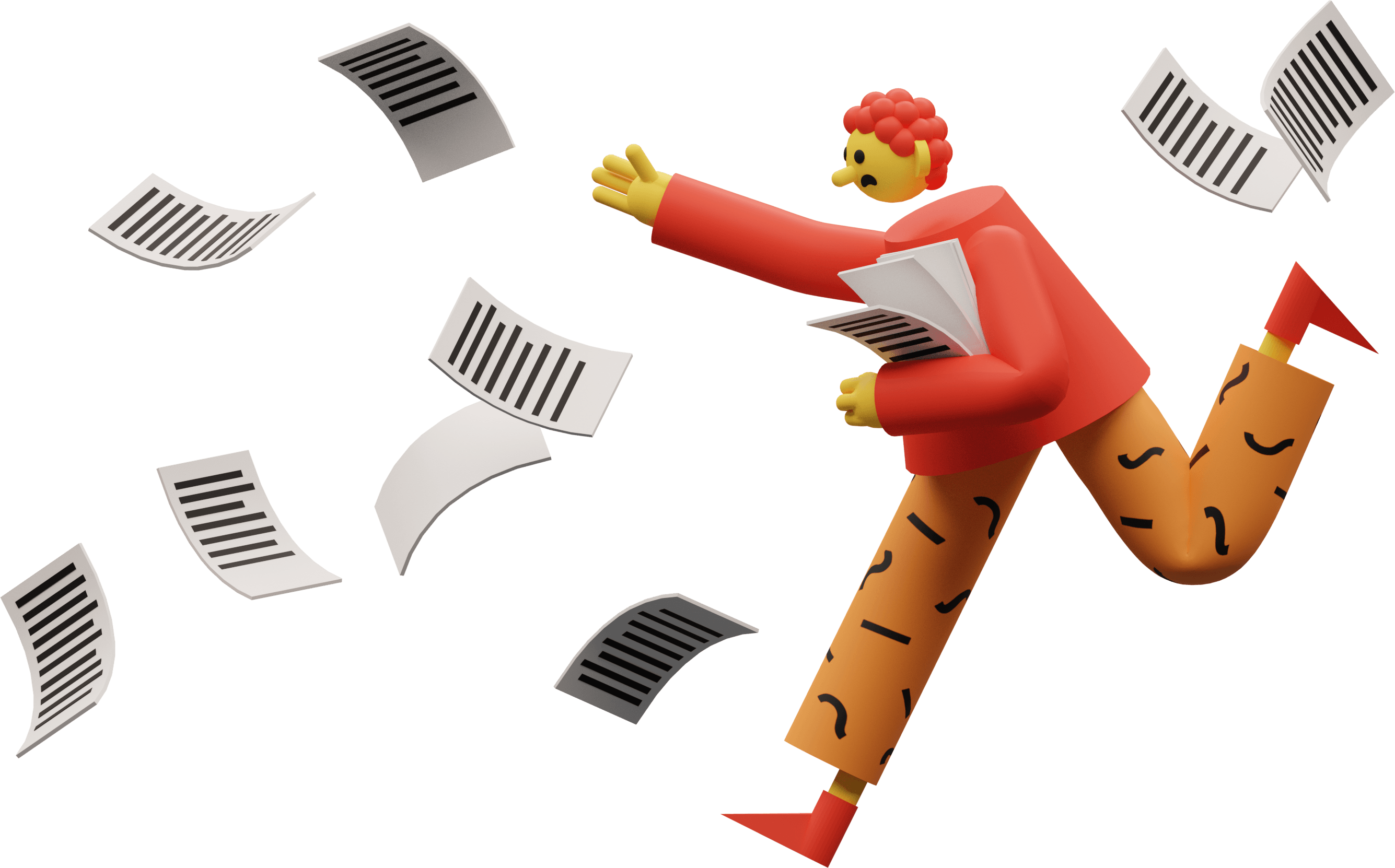 3d illustration bad day peck slew