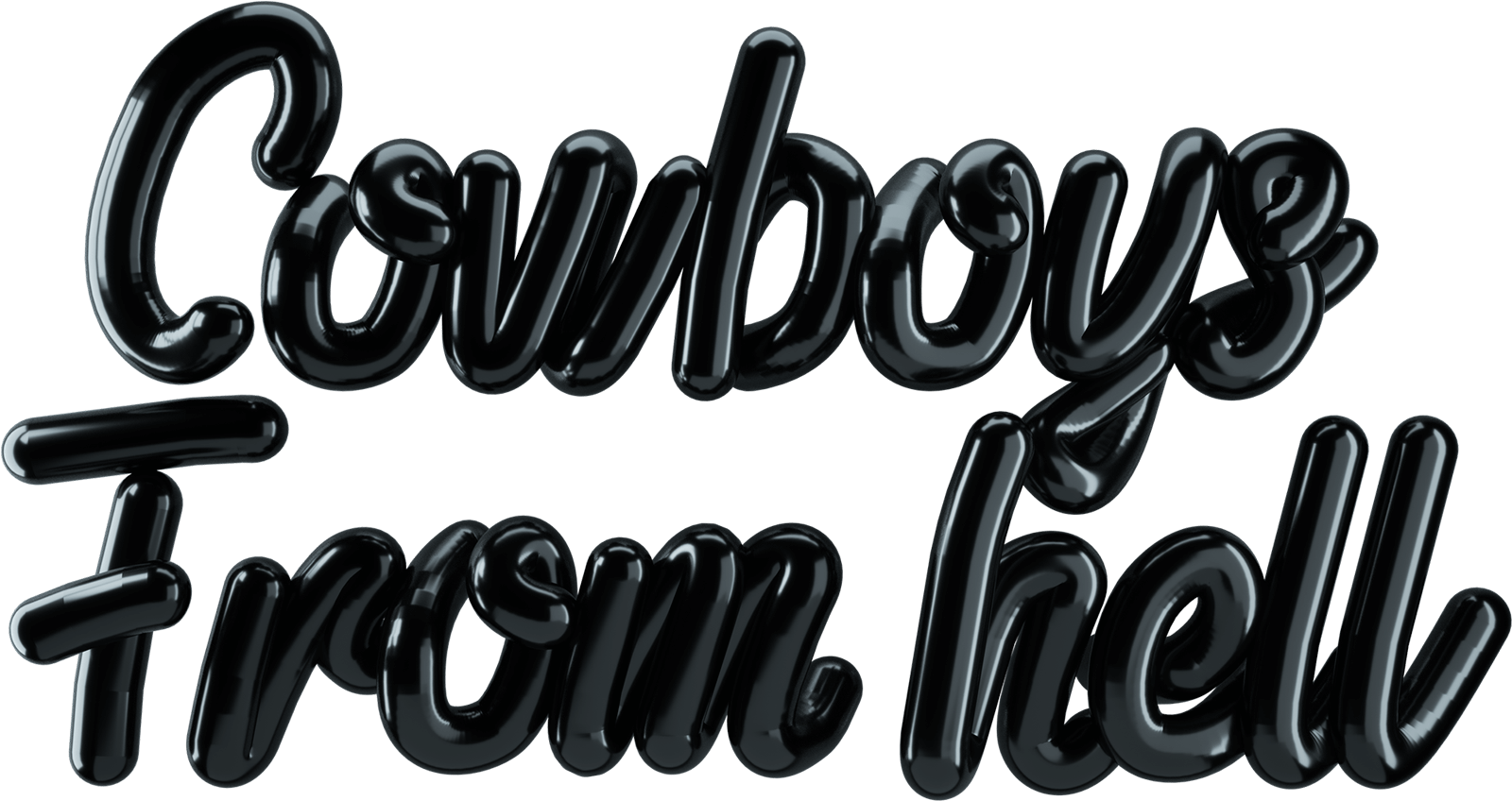 3d lettering cowboys from hell