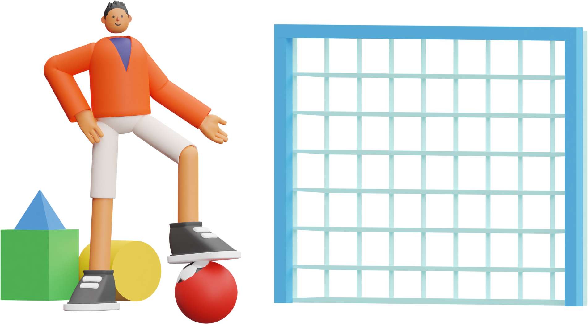 3d illustration halting bonus ball