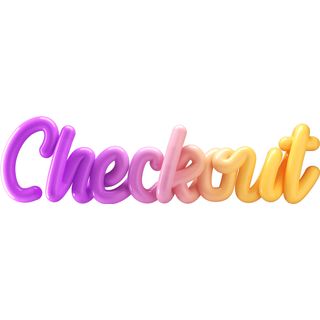 checkout 3d lettering