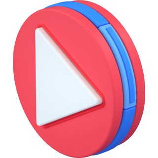3d play button