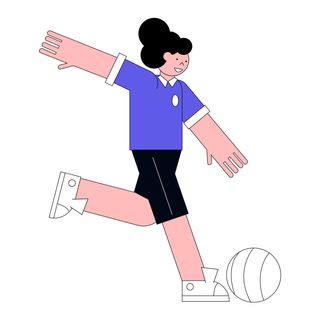 sport woman soccer player ball kick