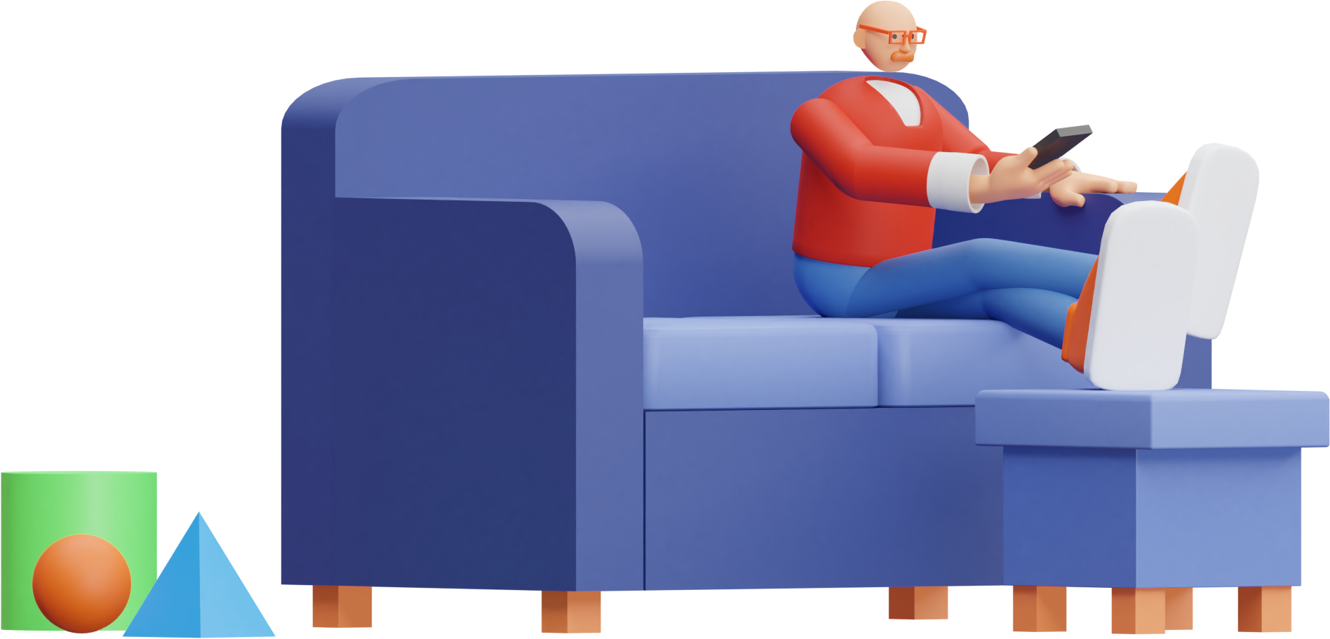 3d illustration channel device television receiver