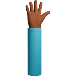 brown hand signs tan open