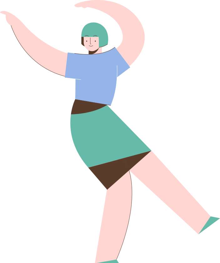 pastel colors arms up terpsichore merriment