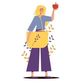 fruitpicker apple woman farmer worker