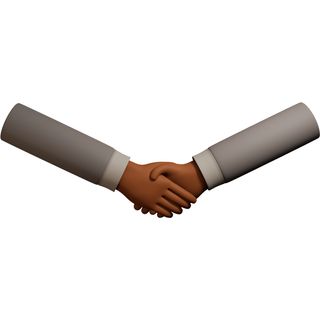 brown hand jumper sign handshake