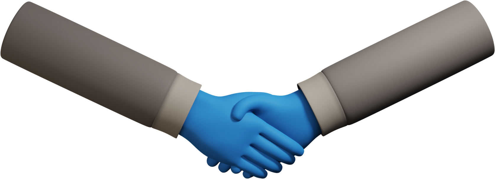 blue hands signs jumper handshake