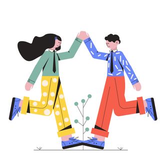 friends couple meeting colleagues partnership