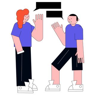 conversation meeting friends woman man