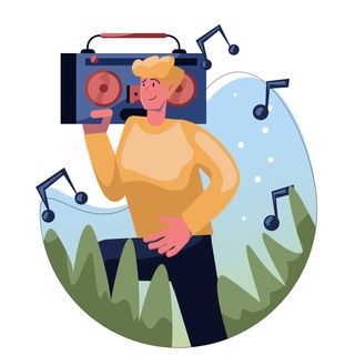 music radio loud party outdoors