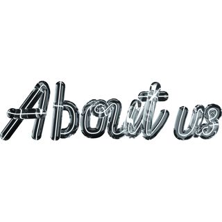 about us lettering 3d