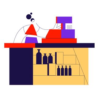 giant legs cashier supermarket