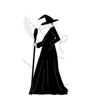 wizard man walking stick hat magic