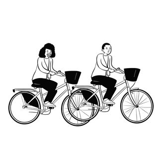 bicycle ride couple efficiency leisure