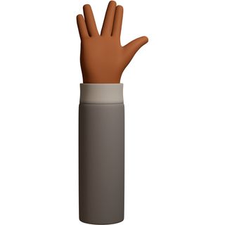 brown hand jumper sign gesture