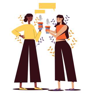 women friends friendship gossip coffee