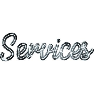 services lettering 3d