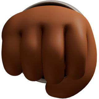 brown hand jumper sign fist